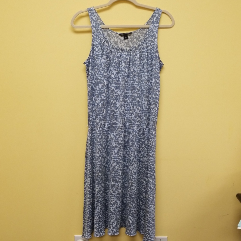Banana Republic powder blue white tank dress D218